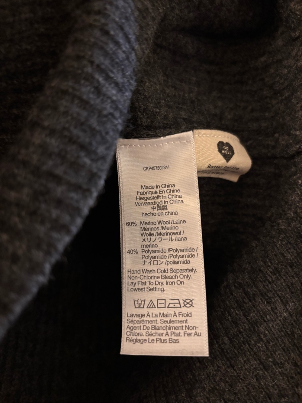 Madewell Glenbrook Half Zip Wool Blend Sweater gray women’s small - Picture 6 of 7